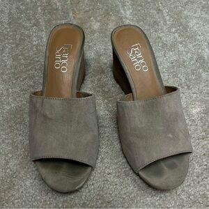 Franco Sarto Beige Wedge Sandals, Size 6,5
